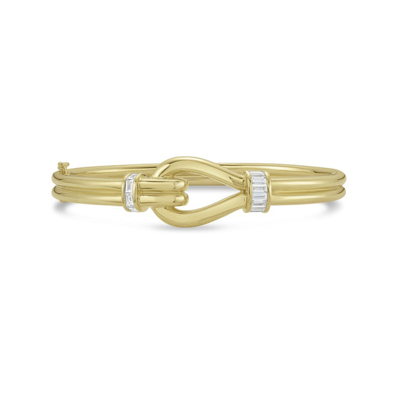 Charles Krypell Gold and Diamond Lasso Bangle