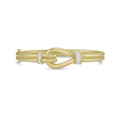 Charles Krypell Gold and Diamond Lasso Bangle