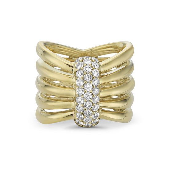 Charles Krypell Gold Corset Ring