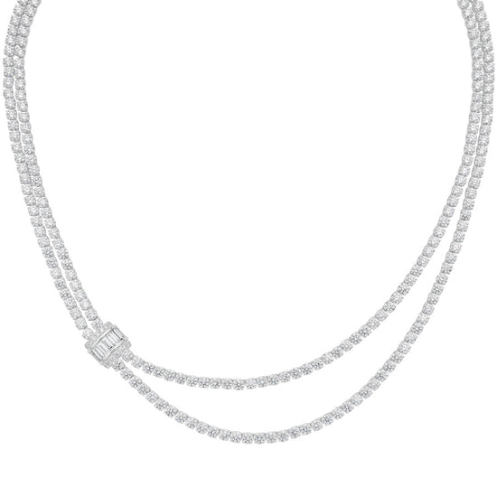Diamond Double Drape Necklace