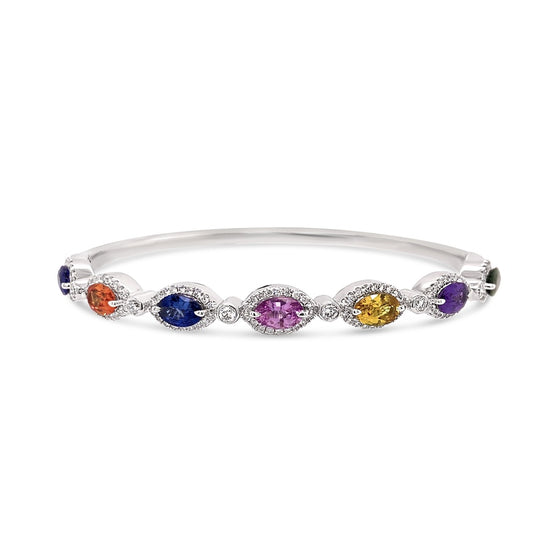 Charles Krypell Multi Color Marquis Halo Bangle