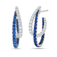 Charles Krypell Diamond and Sapphire Intertwining Double Hoop