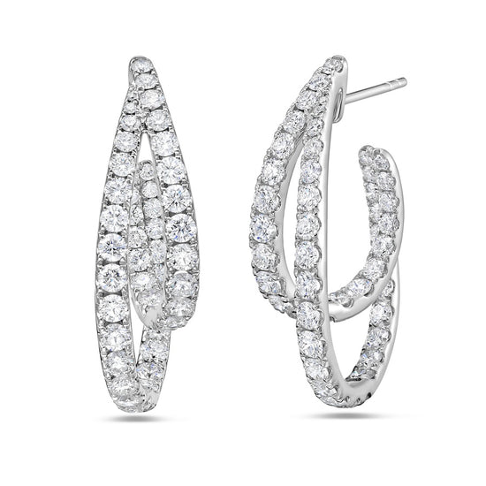 Charles Krypell Intertwining Double Hoop