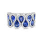 Charles Krypell Ribbon Diamond Pear Shape Band