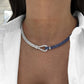 Diamond and Blue Sapphire Lasso Necklace