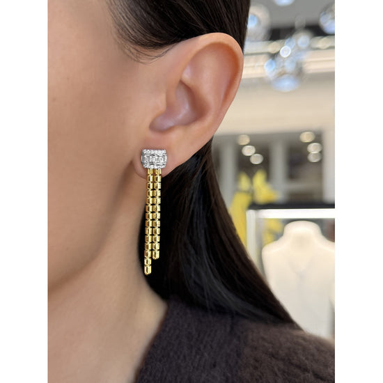 Charles Krypell Gold Lariat Earrings