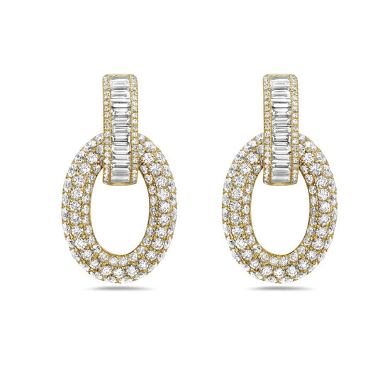 Charles Krypell Diamond Bridge Door Knocker Earrings