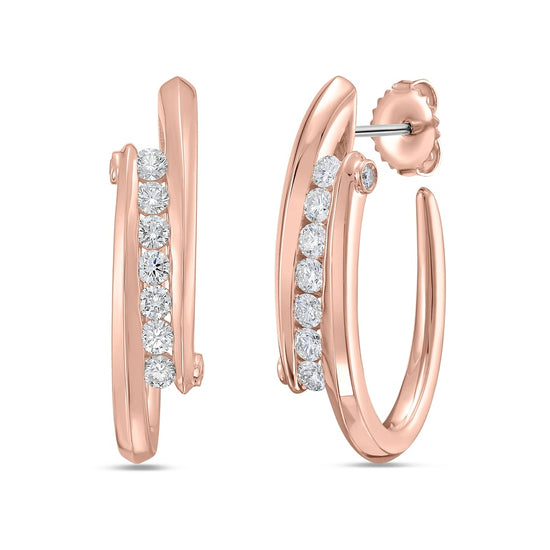 Charles Krypell Diamond Clutch Hoops