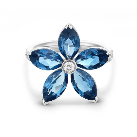 Charles Krypell Marquis Shape Garnet Ring