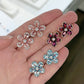 Charles Krypell Semi Bezel Aquamarine Flower Studs