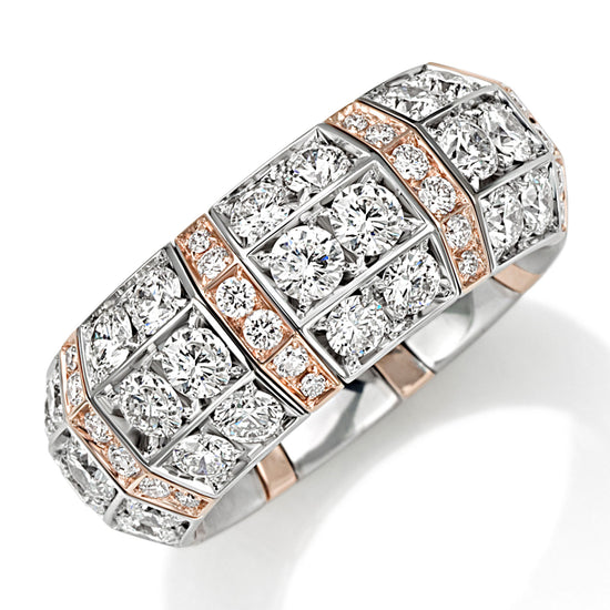 Picchiotti Xpandable™ 3.68CT Diamond Pavé Gold Accent Ring in Two-Tone Gold