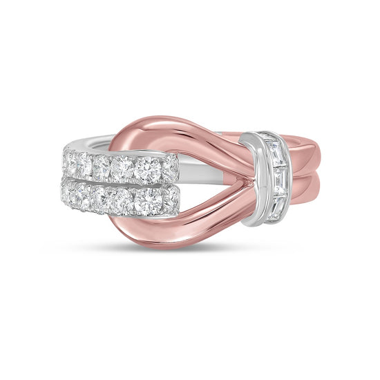 Charles Krypell Diamond and Gold Lasso Ring