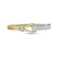 Charles Krypell Gold and Diamond Lasso Bangle