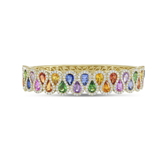 Charles Krypell Ribbon Multi Color Pear Shape Bangle