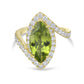 Charles Krypell Stencil Marquise Shape Aquamarine Ring