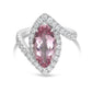 Charles Krypell Stencil Marquise Shape Aquamarine Ring