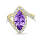 Charles Krypell Stencil Marquise Shape Aquamarine Ring