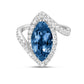 Charles Krypell Stencil Marquise Shape Aquamarine Ring