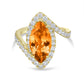 Charles Krypell Stencil Marquise Shape Aquamarine Ring
