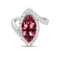 Charles Krypell Stencil Marquise Shape Aquamarine Ring