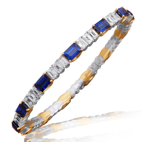 Picchiotti Xpandable™ 17.55CT Sapphire and Diamond Tennis Bracelet