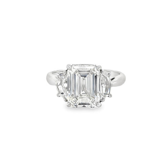 3CT Emerald Cut Diamond Ring