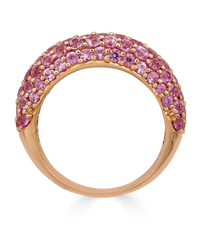 Small Dome Ring in Pink Sapphire