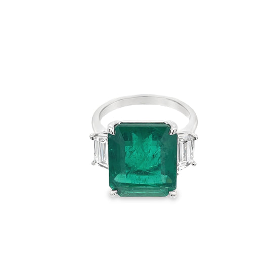 8.09CT Octagonal Cut Emerald Ring