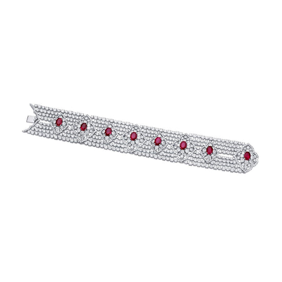 30CT Ruby and Diamond Bracelet