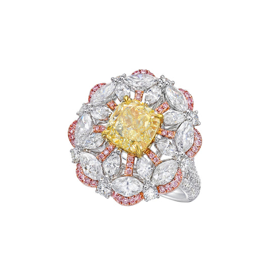 Fancy Yellow Flower Ring