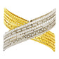 Etho Maria Diamond Reflexion Yellow and White Gold Crisscross Cuff Bracelet