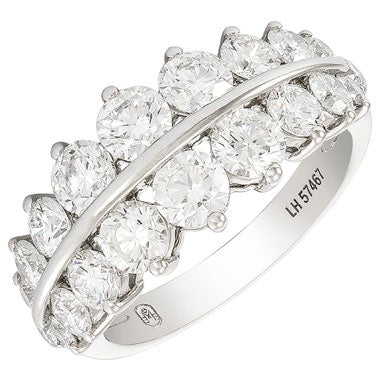 Etho Maria Two Row Graduated Diamond Gemini Ring