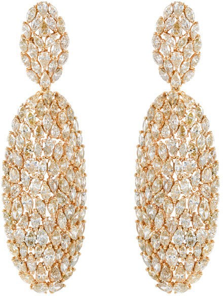 Etho Maria Brown Diamond Vibrant Drop Earrings