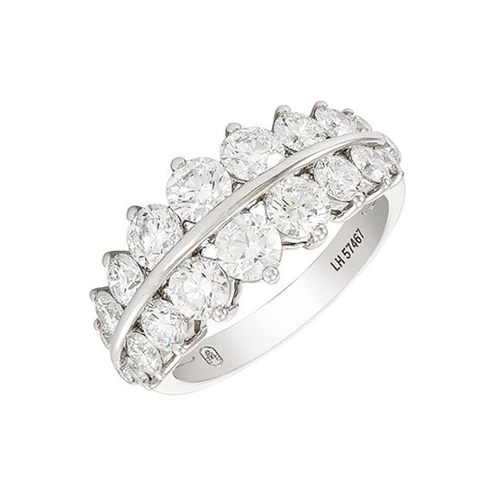 Etho Maria Two Row Graduated Diamond Gemini Ring