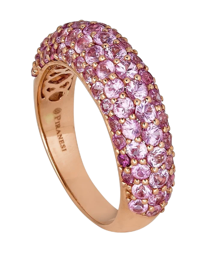 Small Dome Ring in Pink Sapphire