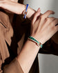 Etho Maria Lapis & Brown Diamond Hand-Carved Ceramic Cabouchon Bangle Bracelet