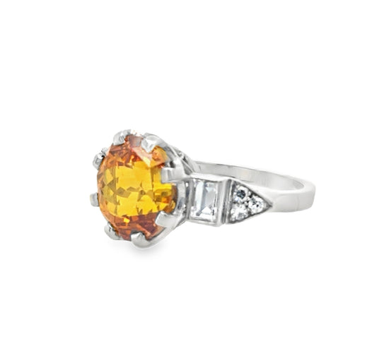 Gold Sapphire and Diamond Ring