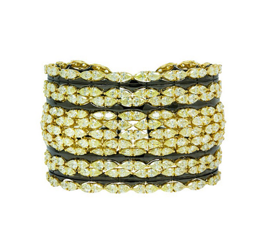 Etho Maria Pear Shaped Yellow Diamond Bangle
