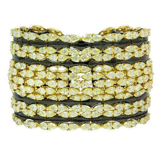 Etho Maria 37.45 CT Yellow Diamond Elegance Bangle Bracelet