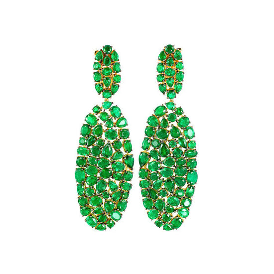 Etho Maria Emerald Vibrant Drop Earrings