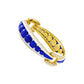 Etho Maria Lapis & Brown Diamond Hand-Carved Ceramic Cabouchon Bangle Bracelet