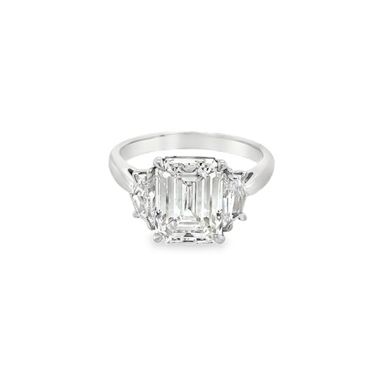 3CT Emerald Cut Diamond Ring