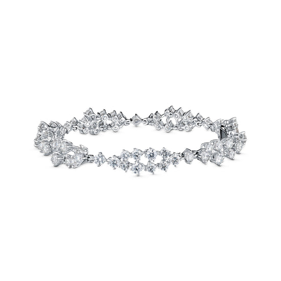 A Link Diamond Spiral Bracelet