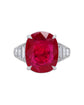 Bayco Cushion Cut Ruby and Diamond Ring