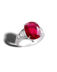 Bayco Cushion Cut Ruby and Diamond Ring