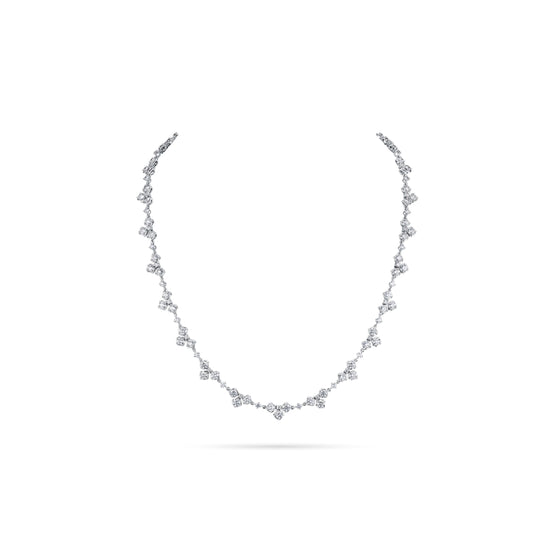 13.06CT Diamond Cluster Abbracci Necklace