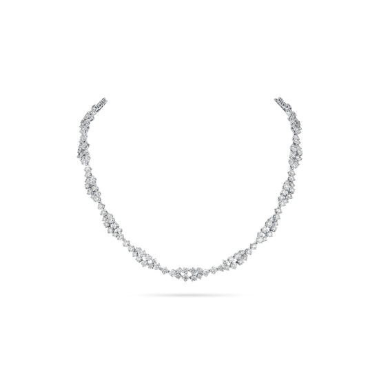 A Link Diamond Spiral Necklace
