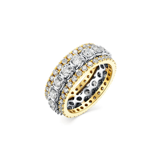 Three Row Abbracci Diamond Band