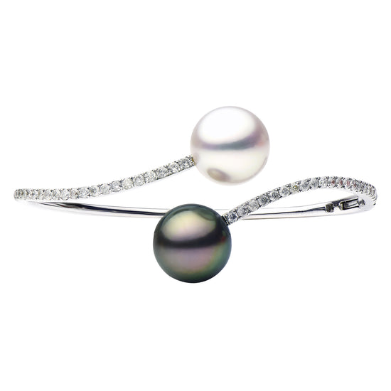 Tahitian Pearl and Diamond Bangle