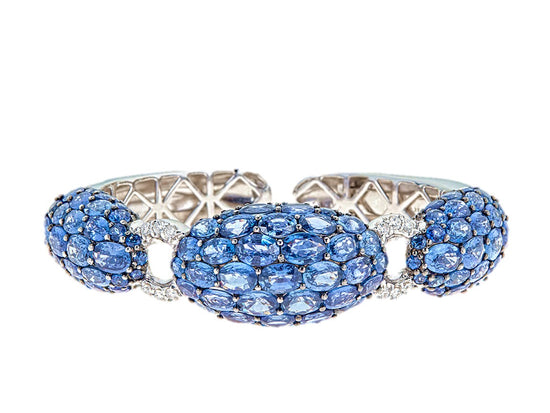 Piranesi Blue Sapphire Organic Shaped Bangle